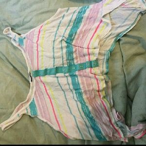 Colorful striped crop top
